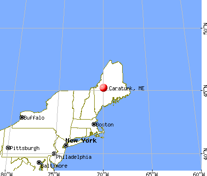 Caratunk, Maine map