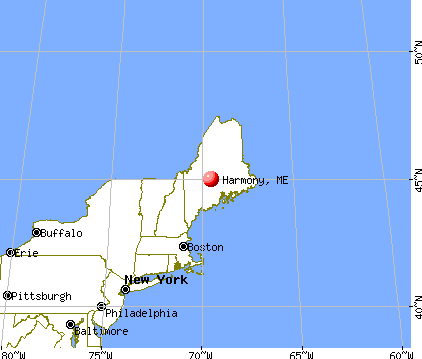 Harmony, Maine map