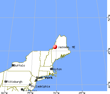 Jackman, Maine map