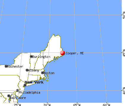 Cooper, Maine map