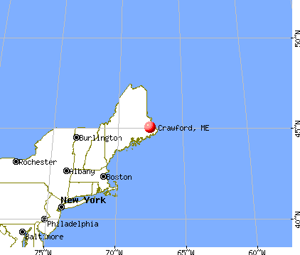 Crawford, Maine map