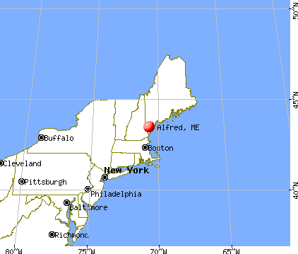 Alfred, Maine map