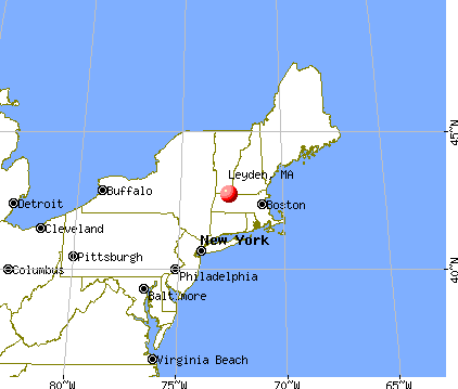 Leyden, Massachusetts map