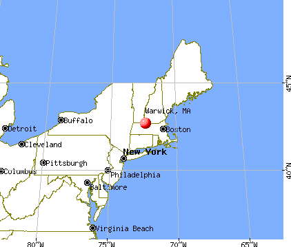 Warwick, Massachusetts map