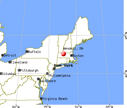 Wendell, Massachusetts map