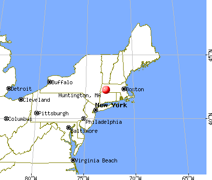 Huntington, Massachusetts map