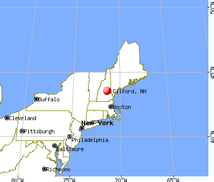 Gilford, New Hampshire map
