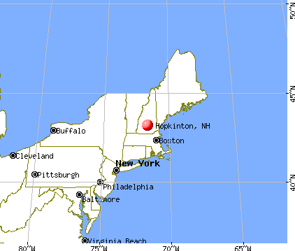 Hopkinton, New Hampshire map