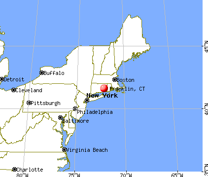 Franklin, Connecticut map