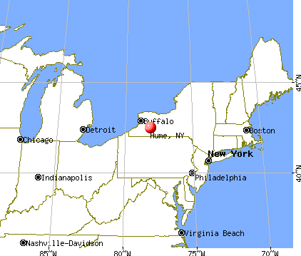Hume, New York map