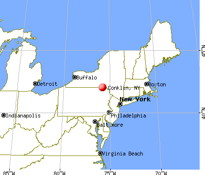Conklin, New York map