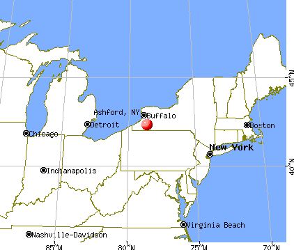 Ashford, New York map