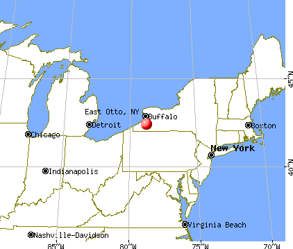 East Otto, New York map