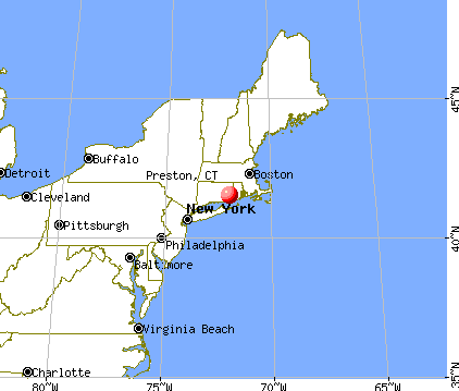 Preston, Connecticut map