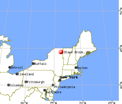 Black Brook, New York map