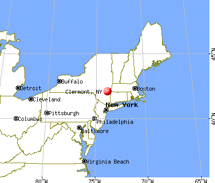 Clermont, New York map