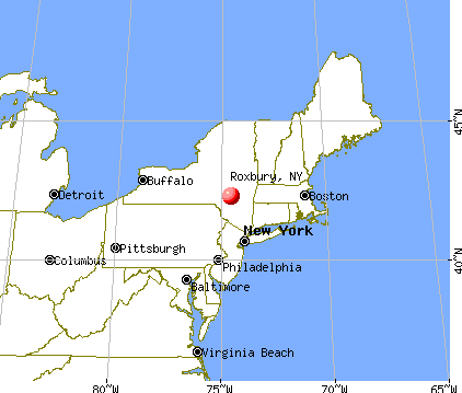 Roxbury, New York map