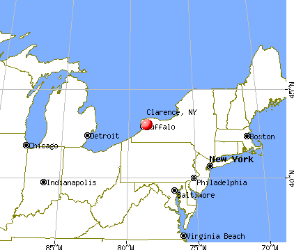 Clarence, New York map