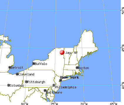 Jay, New York map