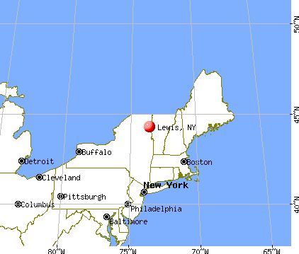 Lewis, New York map