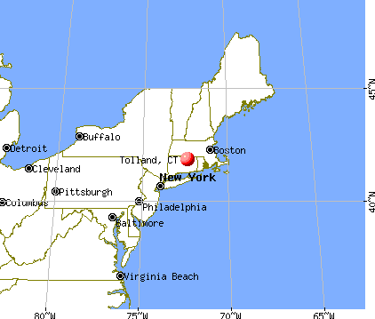 Tolland, Connecticut map