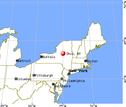 Ohio, New York map