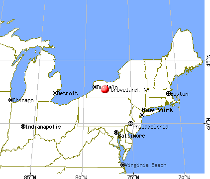 Groveland, New York map