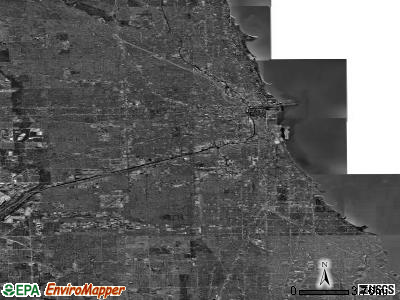 Chicago satellite photo by USGS