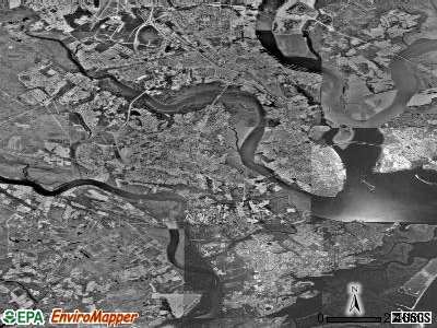 Charleston satellite photo by USGS