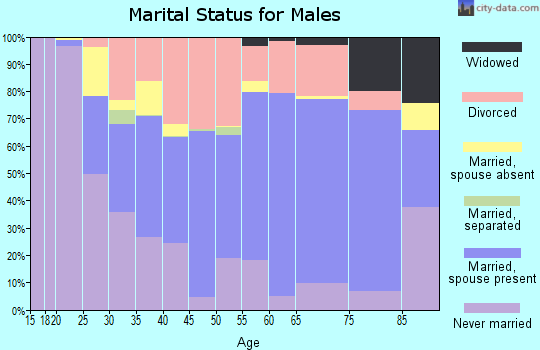 Deer Lodge County marital status for males