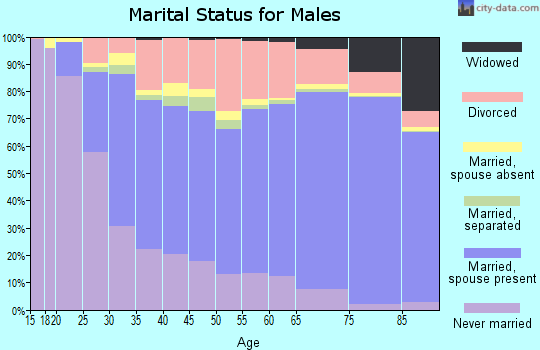Yavapai County marital status for males