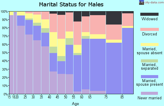 Bee County marital status for males