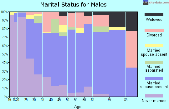 Allen County marital status for males