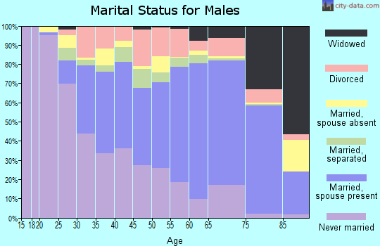 Clarendon County marital status for males