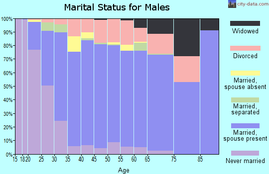 Bryan County marital status for males