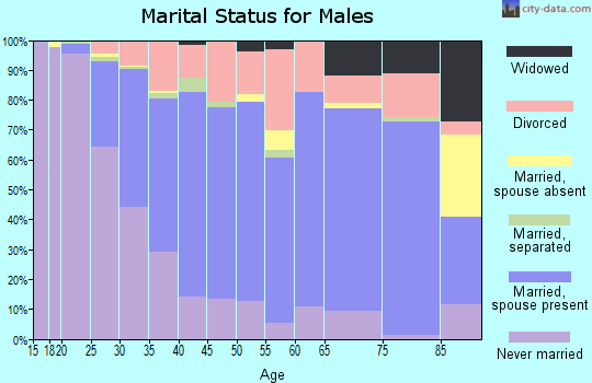 Coles County marital status for males