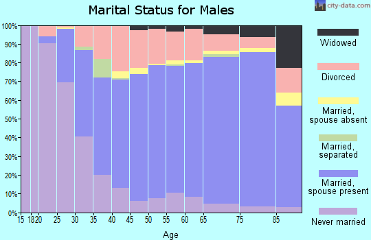 Charlevoix County marital status for males