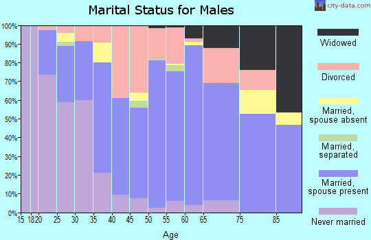 Coal County marital status for males