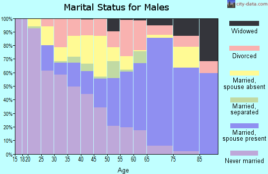 Buckingham County marital status for males