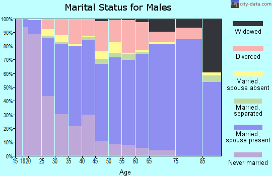 Craighead County marital status for males