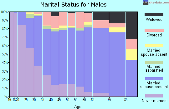 Campbell County marital status for males