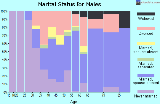 Hardy County marital status for males