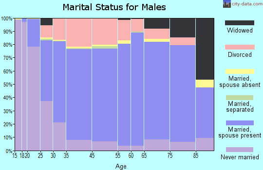 Mora County marital status for males