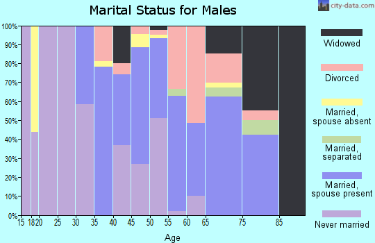 Catron County marital status for males