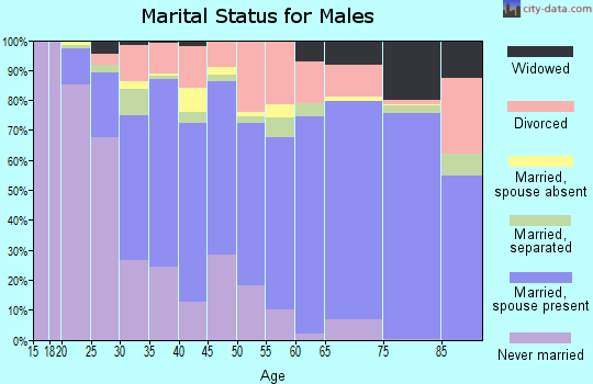 Alexander County marital status for males