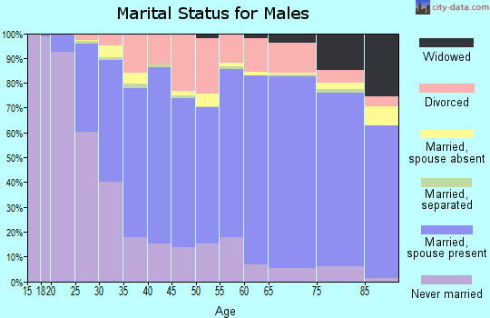 Grand Forks County marital status for males