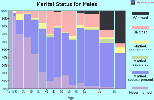Klamath County marital status for males