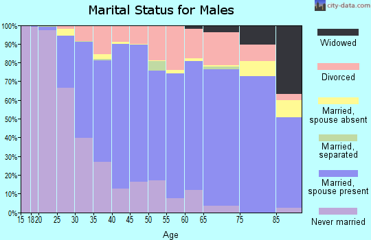 Benton County marital status for males