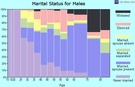 Edgefield County marital status for males
