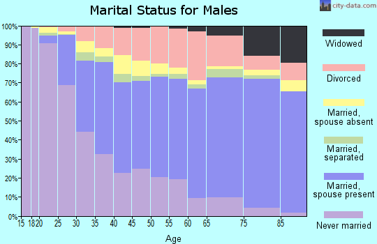 Davidson County marital status for males
